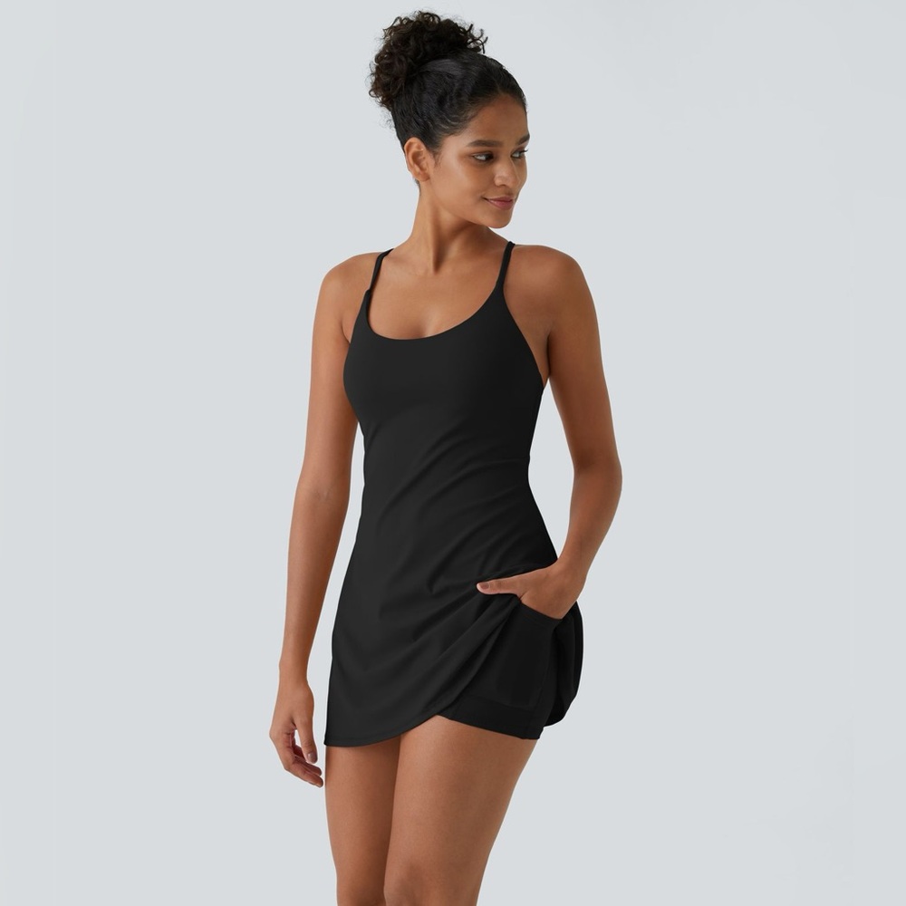 Halara SoftlyZero™ Plush Backless Active Dress-Easy Peezy Edition